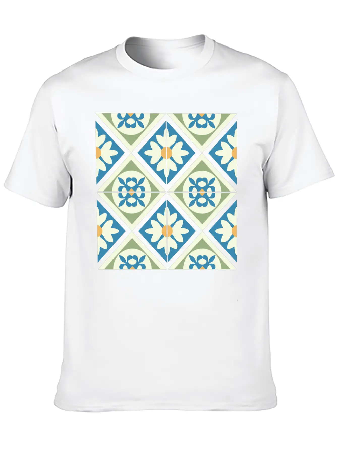 Andalusian Tiles 13 Timeless Short Sleeve Tee – Comfy And Minimalist Design