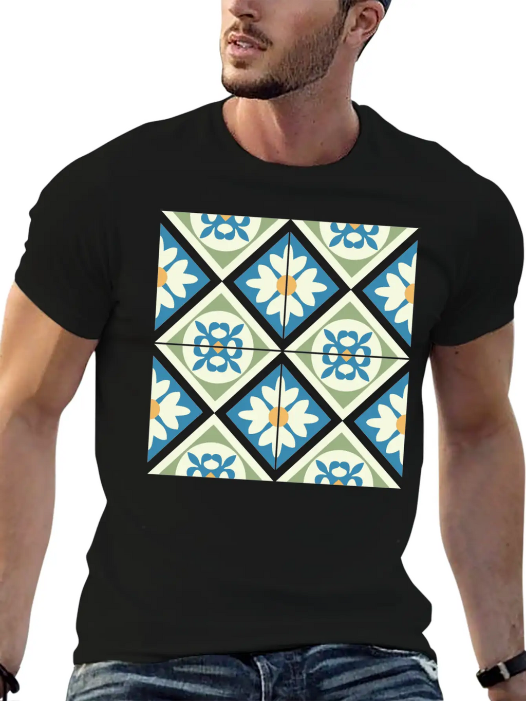 Andalusian Tiles 13 Timeless Short Sleeve Tee – Comfy And Minimalist Design