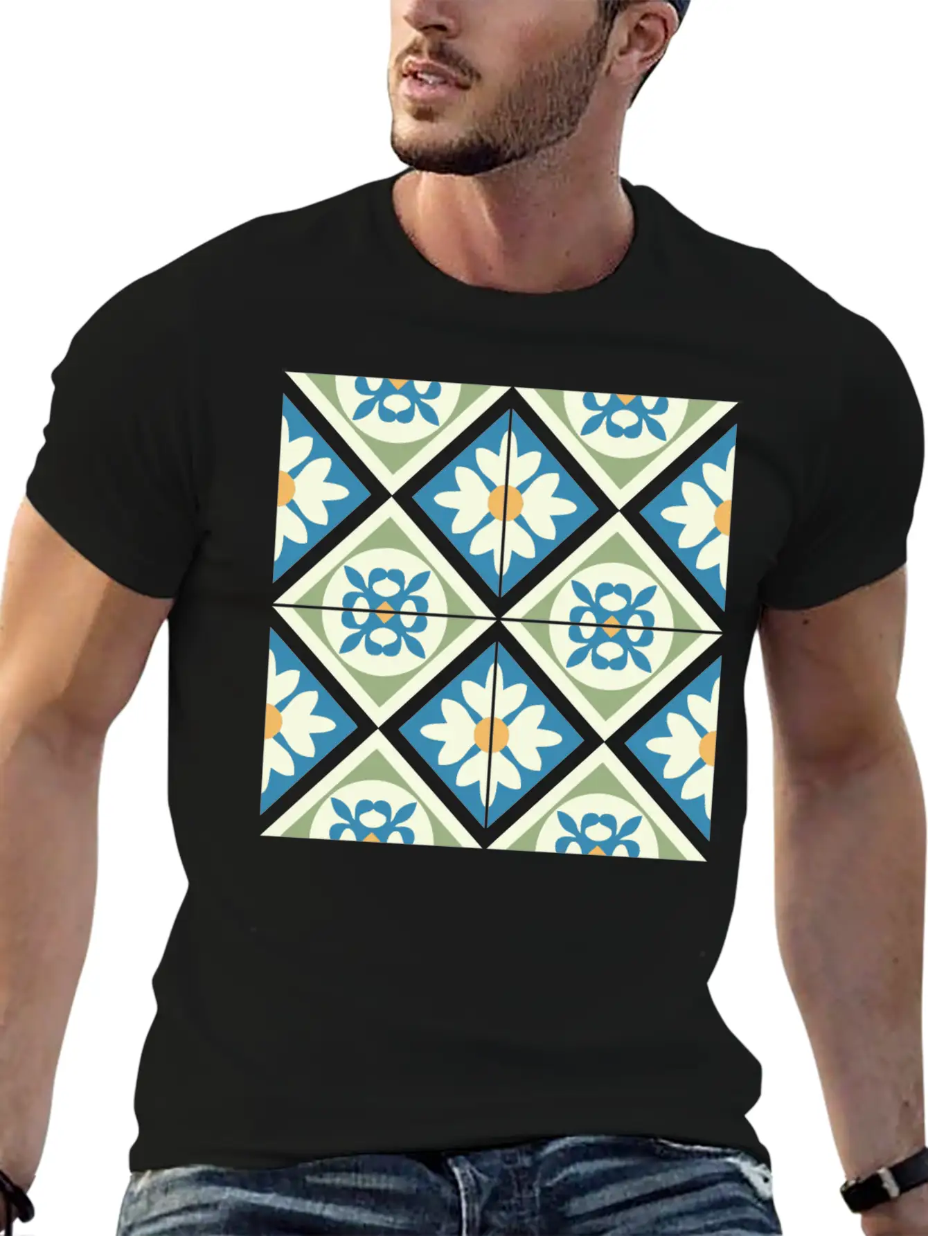 Andalusian Tiles 13 Timeless Short Sleeve Tee – Comfy And Minimalist Design