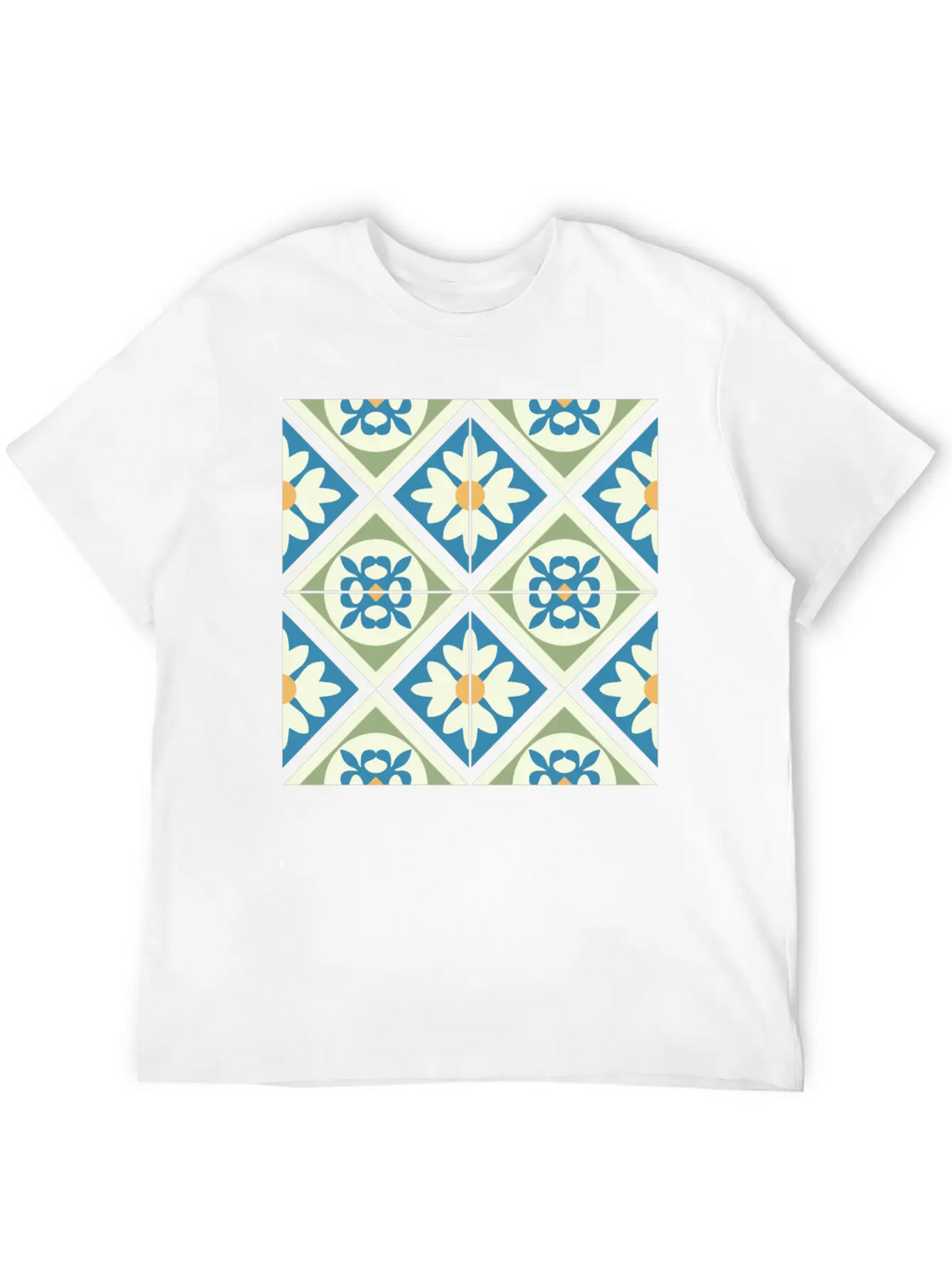 Andalusian Tiles 13 Timeless Short Sleeve Tee – Comfy And Minimalist Design