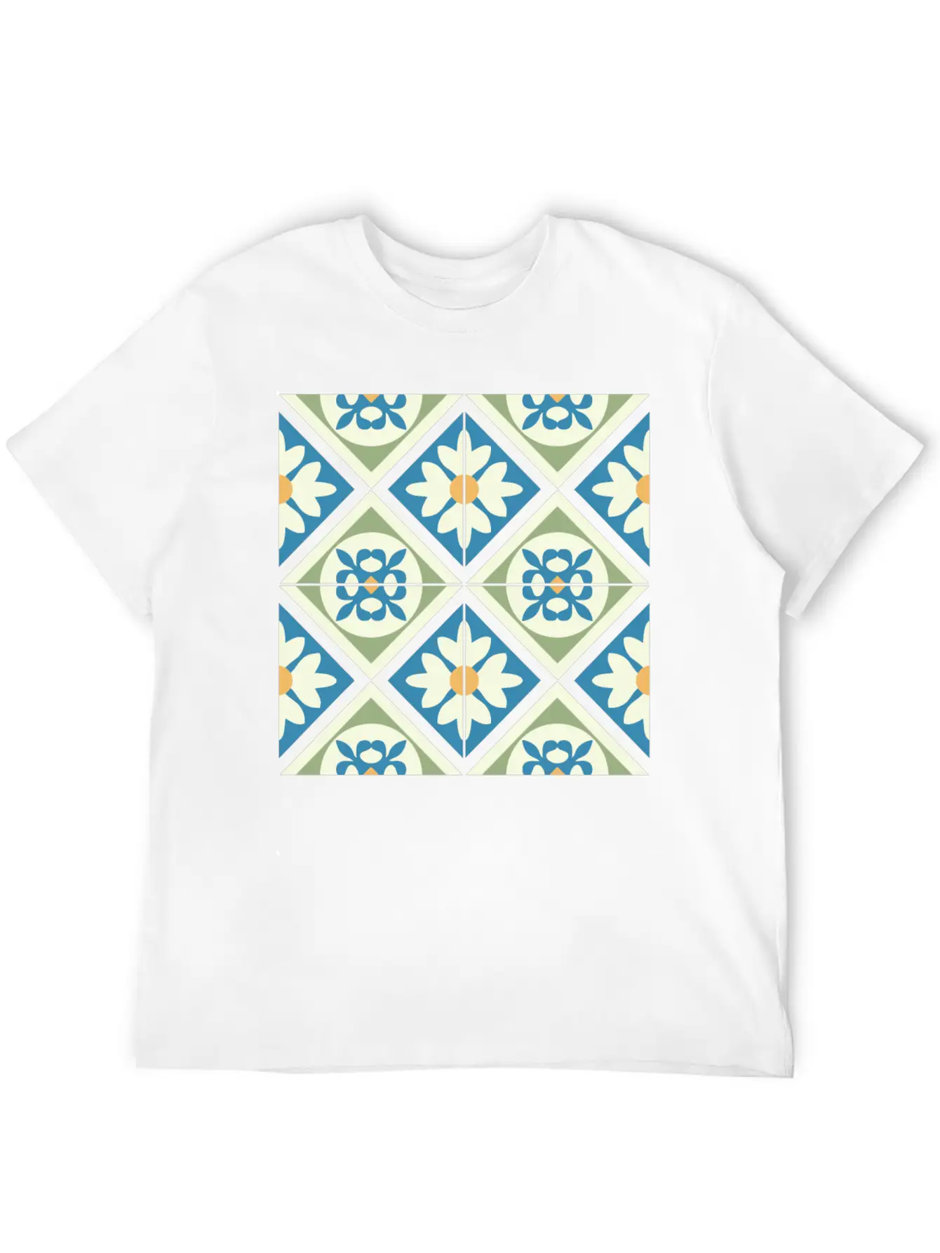 Andalusian Tiles 13 Timeless Short Sleeve Tee – Comfy And Minimalist Design