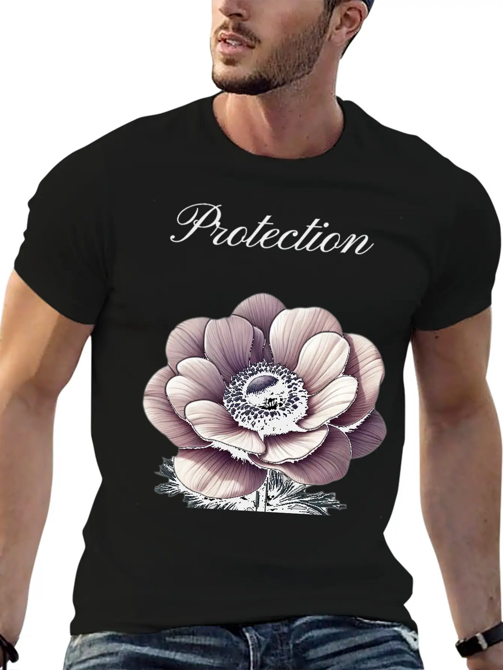 Anemone Shield: A Symbol Of Protection Essential Cotton Tee For Daily Outfits – Unisex Style