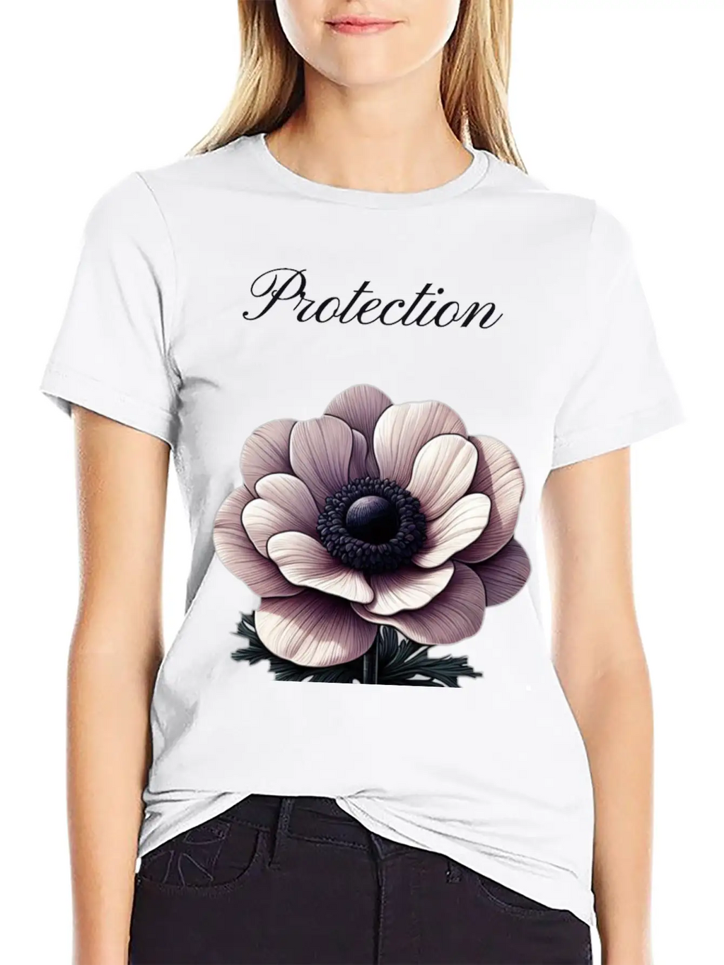 Anemone Shield: A Symbol Of Protection Essential Cotton Tee For Daily Outfits – Unisex Style