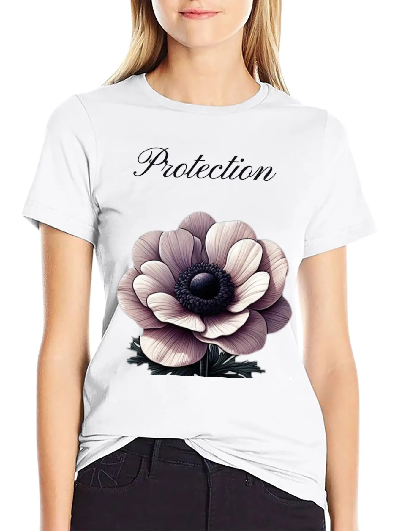 Anemone Shield: A Symbol Of Protection Essential Cotton Tee For Daily Outfits – Unisex Style