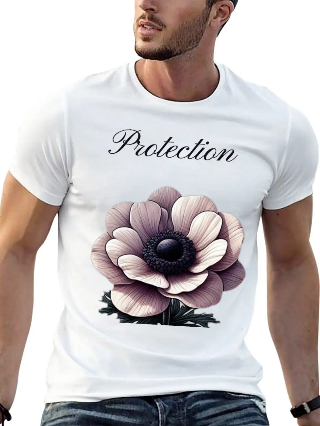 Anemone Shield: A Symbol Of Protection Essential Cotton Tee For Daily Outfits – Unisex Style
