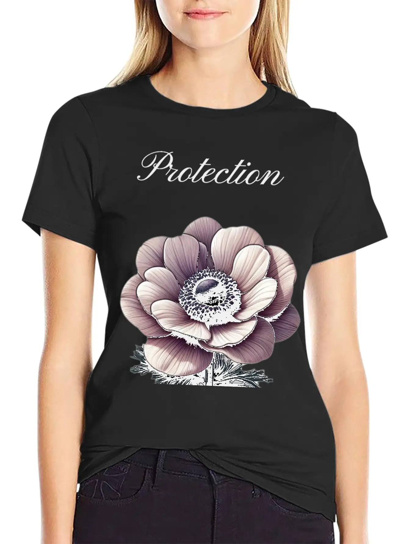 Anemone Shield: A Symbol Of Protection Essential Cotton Tee For Daily Outfits – Unisex Style