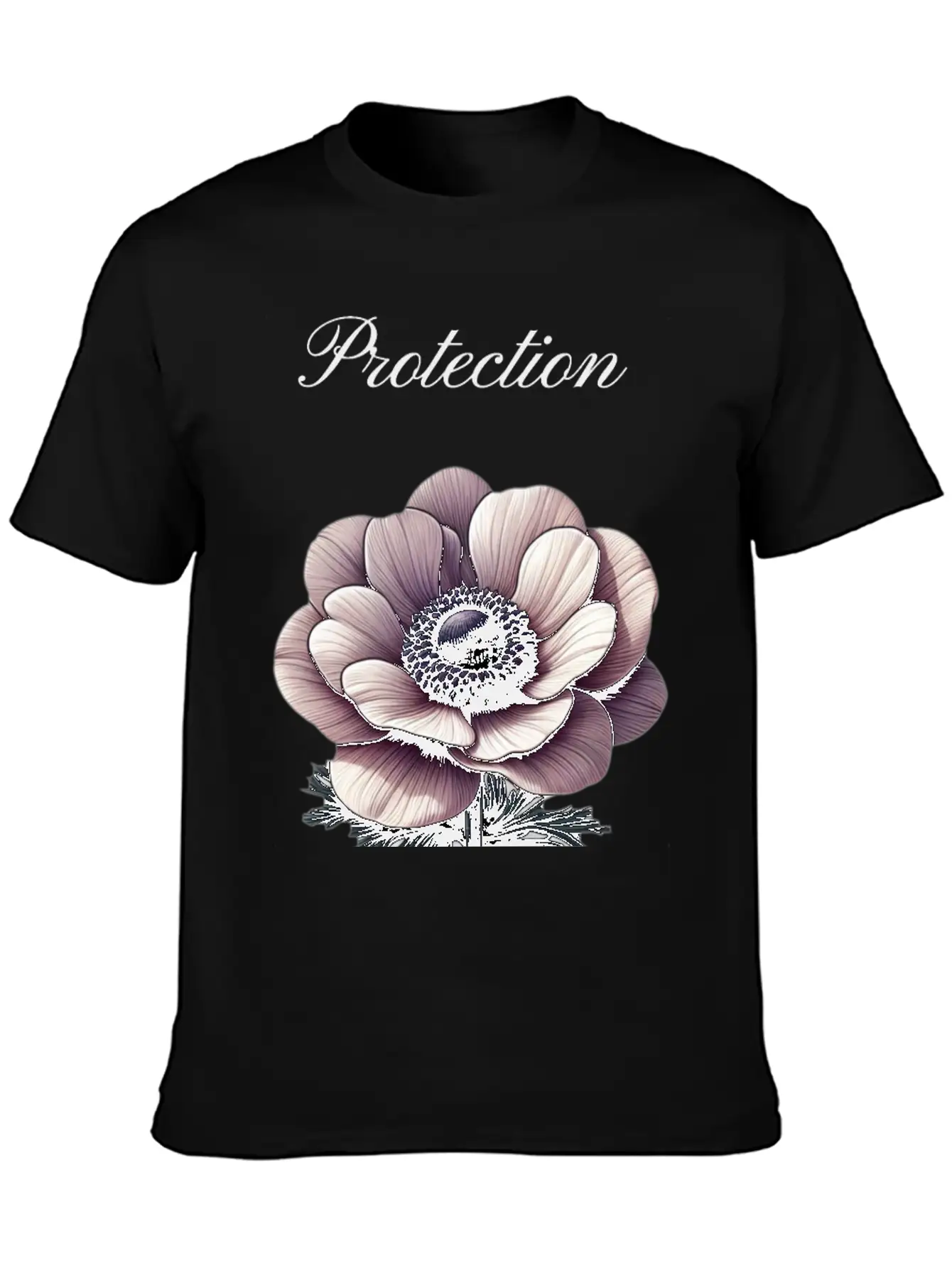 Anemone Shield: A Symbol Of Protection Essential Cotton Tee For Daily Outfits – Unisex Style