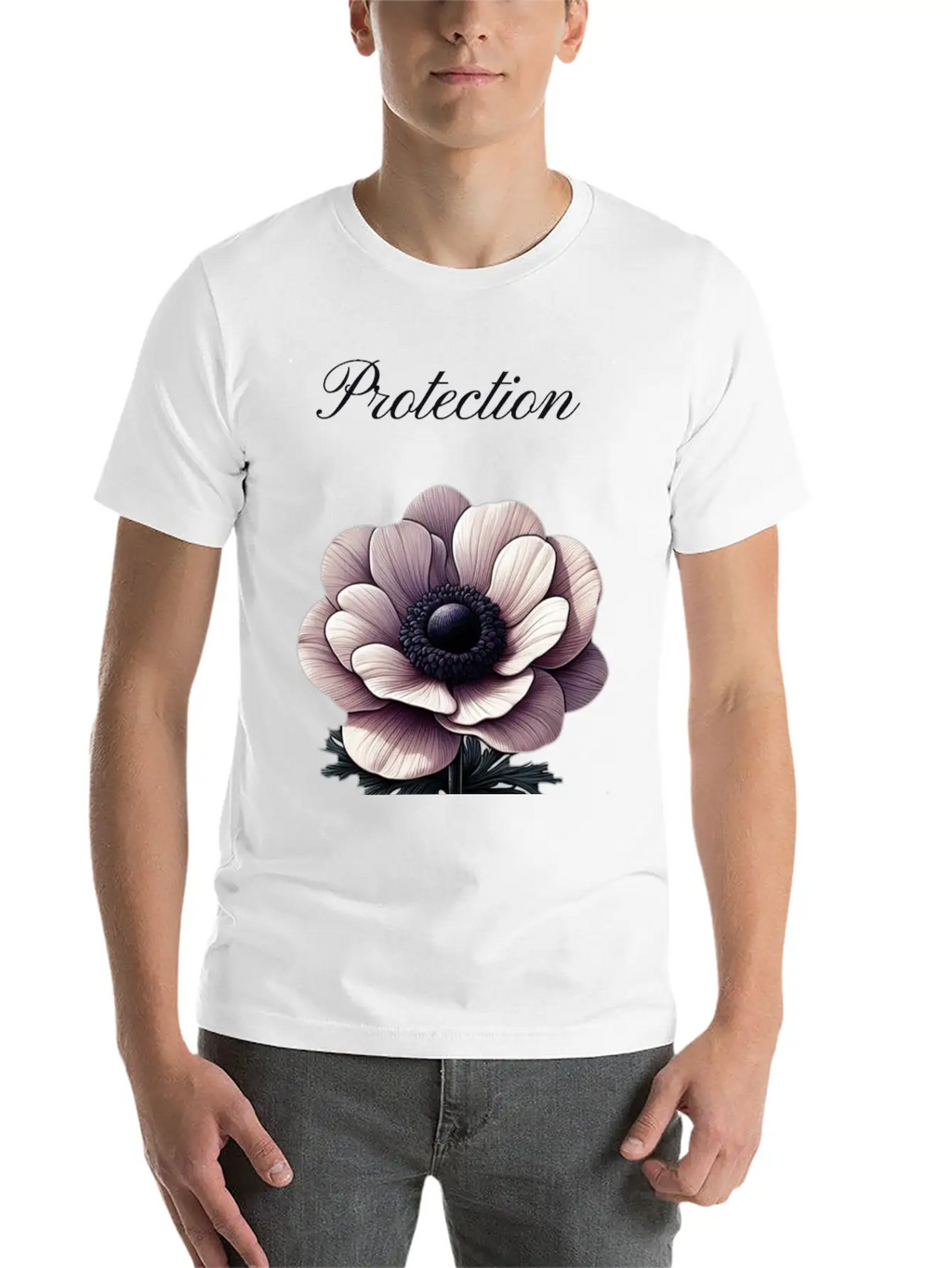 Anemone Shield: A Symbol Of Protection Essential Cotton Tee For Daily Outfits – Unisex Style