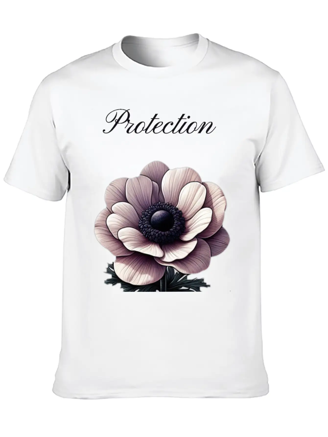 Anemone Shield: A Symbol Of Protection Essential Cotton Tee For Daily Outfits – Unisex Style