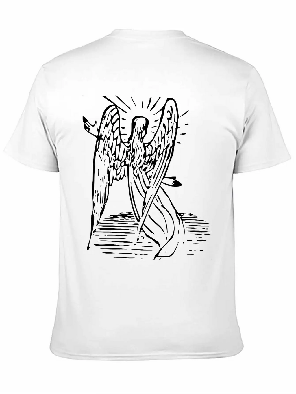 Angel With Long Hair Essential Cotton Tee For Daily Outfits – Unisex Style