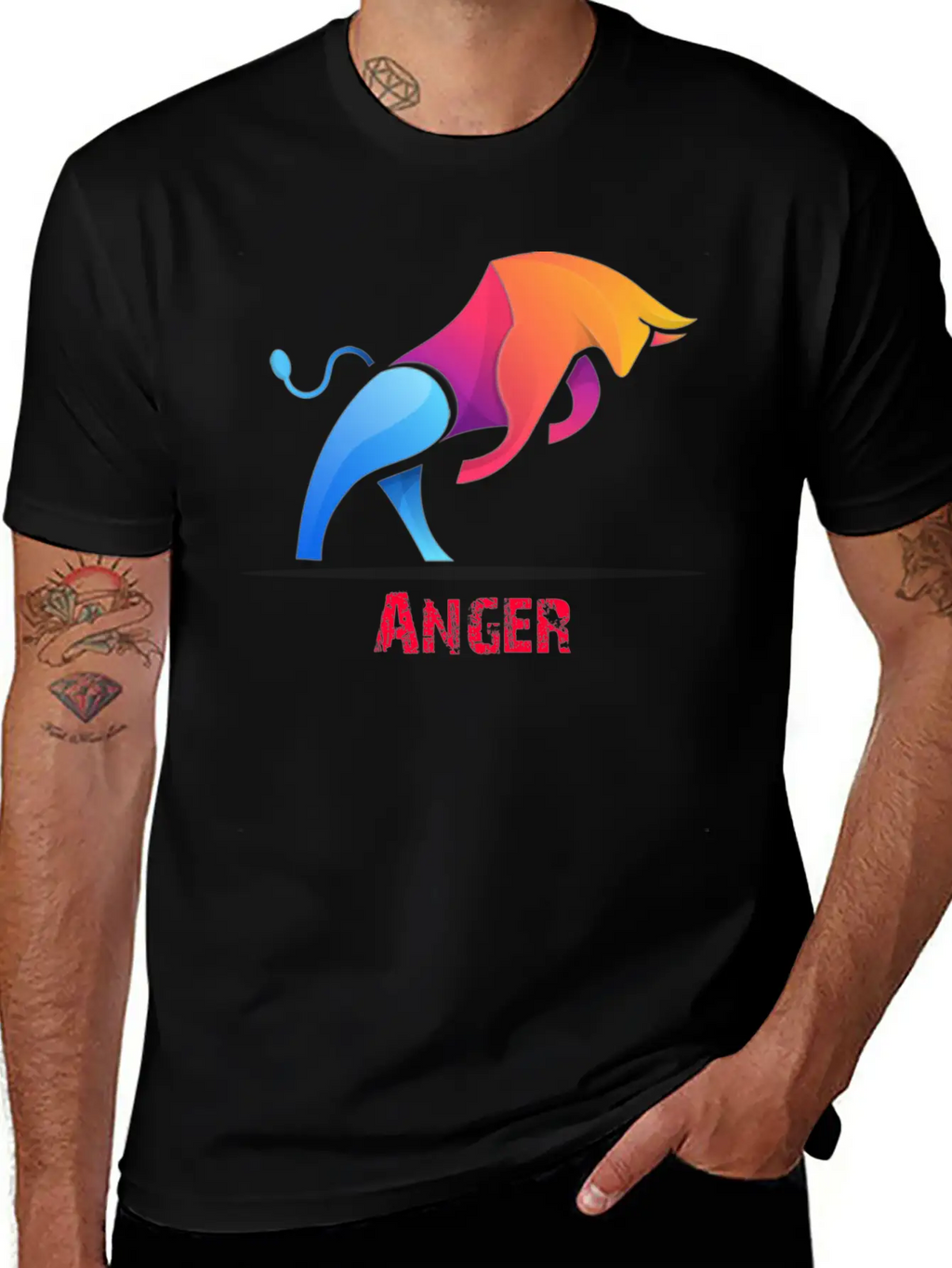 Anger Breathable Graphic T-Shirt – Perfect For Casual Days
