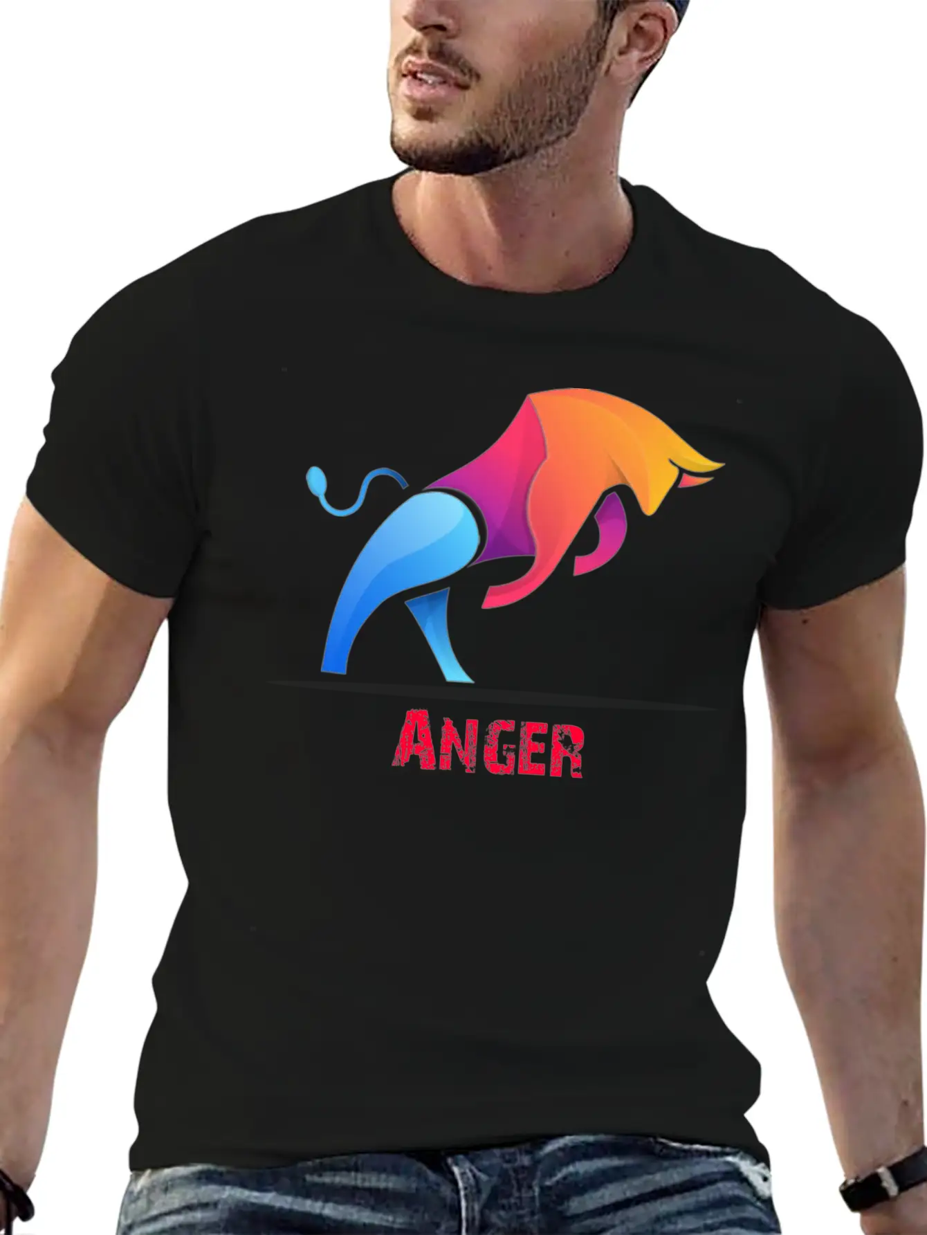 Anger Breathable Graphic T-Shirt – Perfect For Casual Days