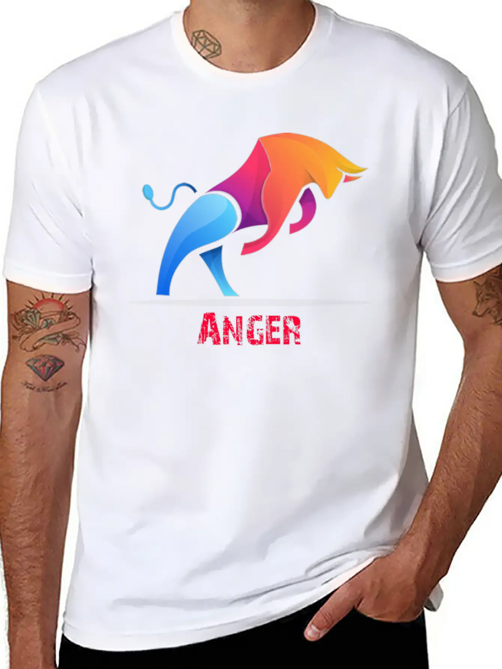 Anger Breathable Graphic T-Shirt – Perfect For Casual Days