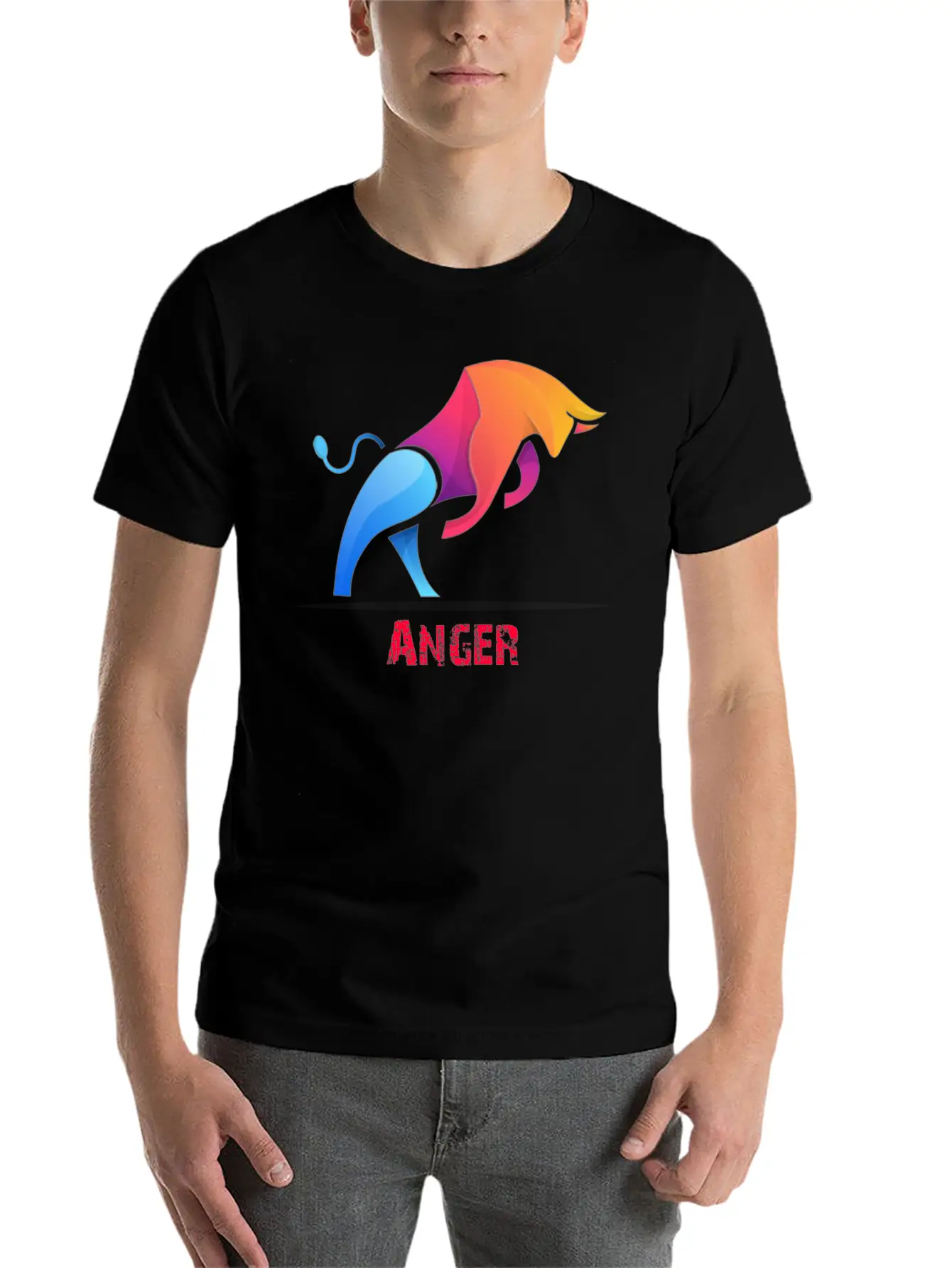 Anger Breathable Graphic T-Shirt – Perfect For Casual Days