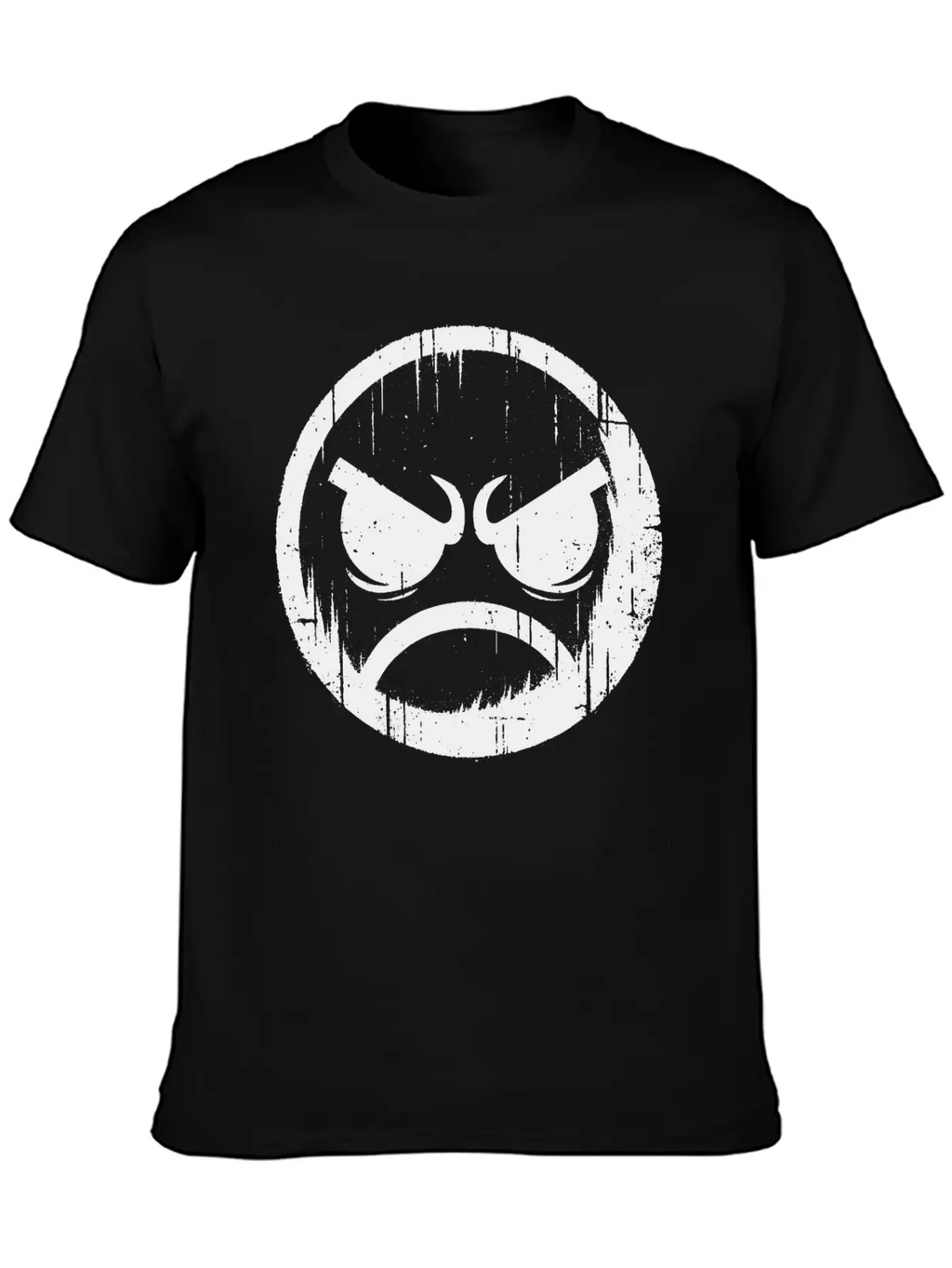 Angry Face Relaxed Everyday Tee – Lightweight And Durable Cotton
