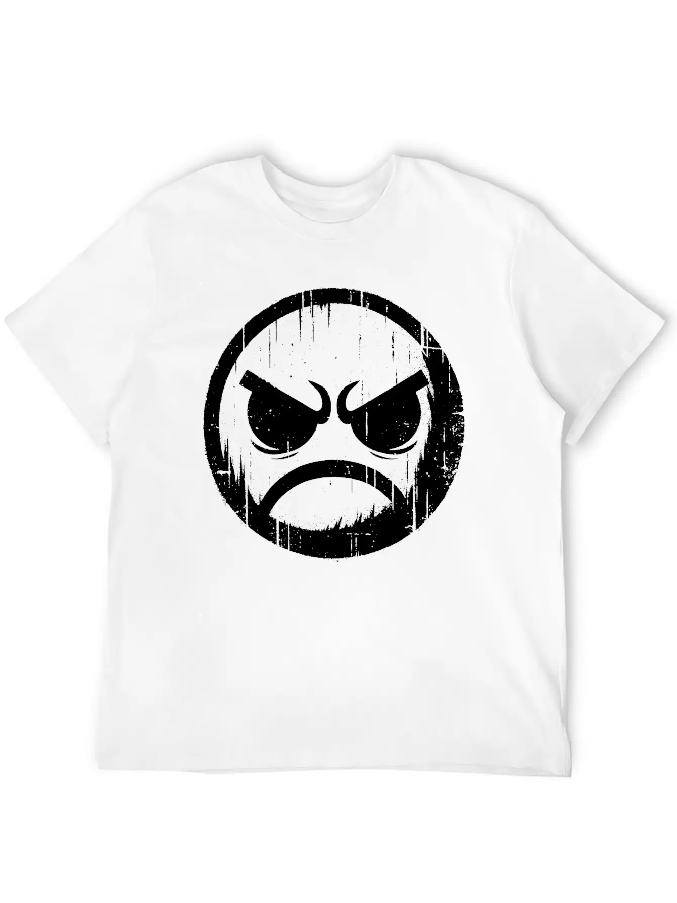 Angry Face Relaxed Everyday Tee – Lightweight And Durable Cotton