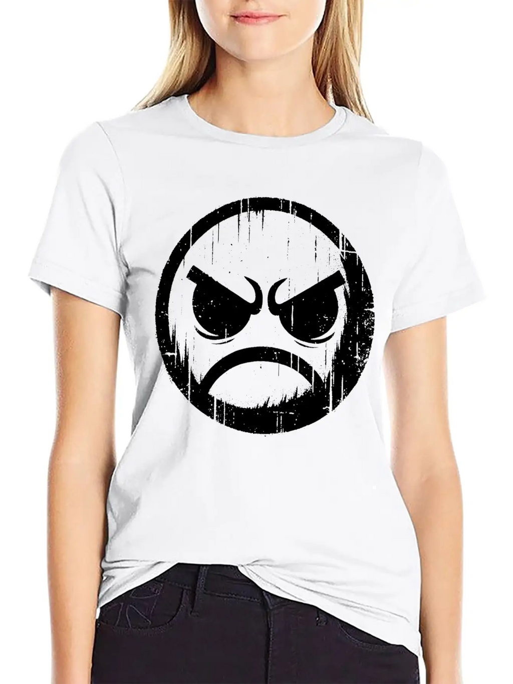 Angry Face Timeless Short Sleeve Tee – Comfy And Minimalist Design