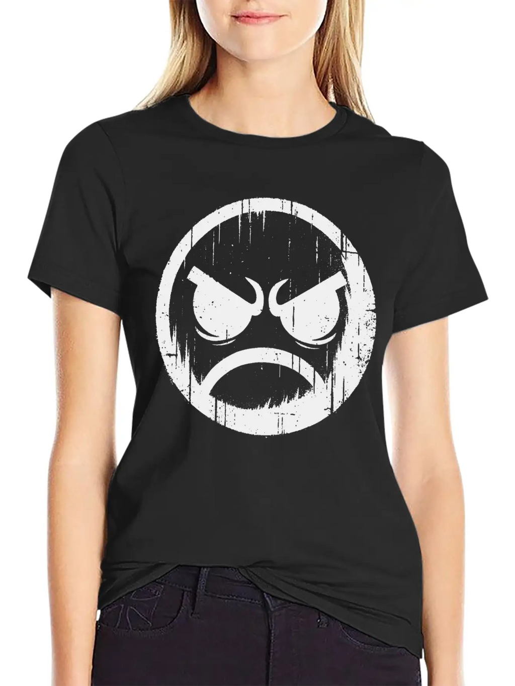 Angry Face Timeless Short Sleeve Tee – Comfy And Minimalist Design