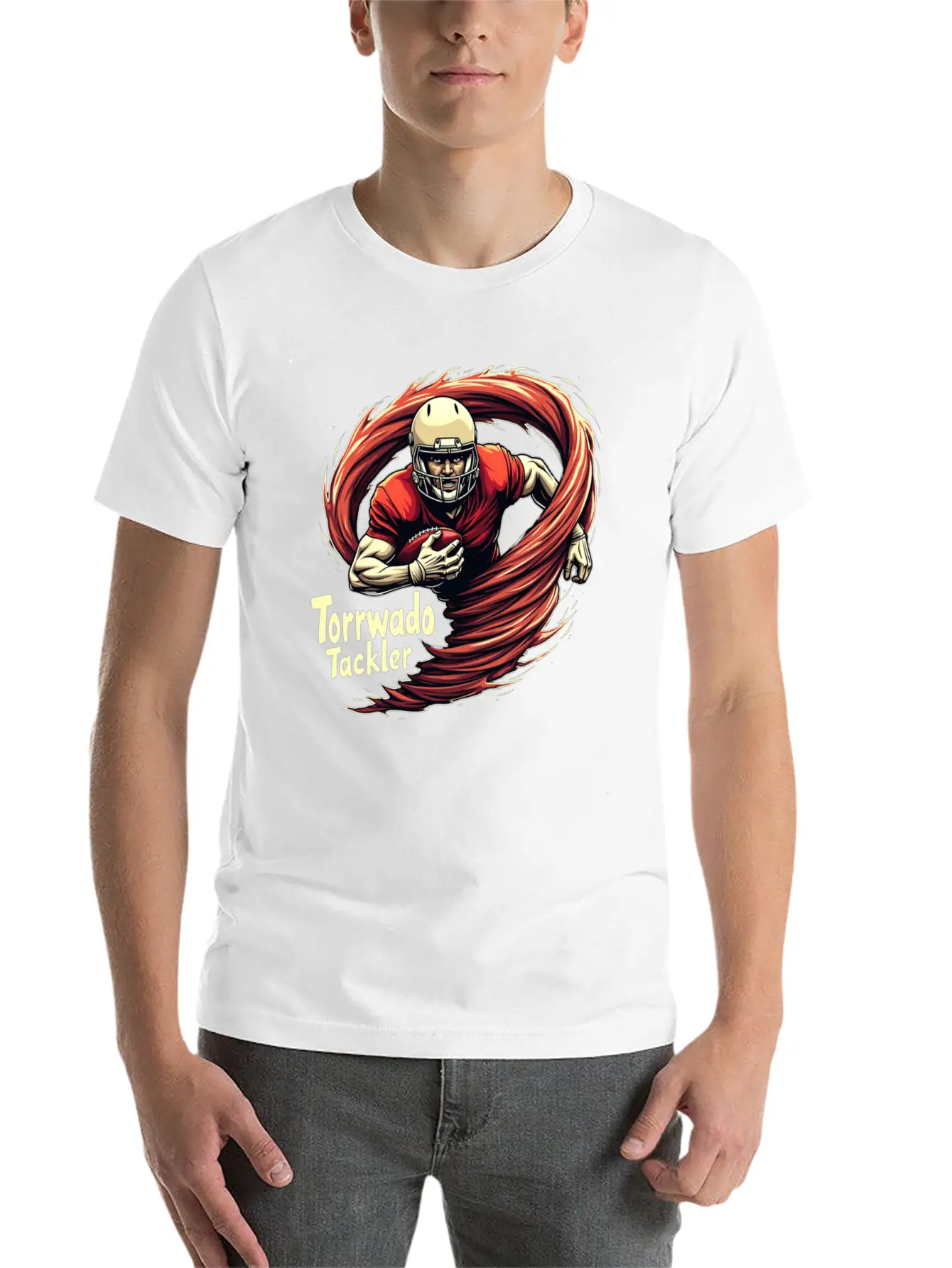 ANGRY RUNS: Tornado Tackler Breathable Graphic T-Shirt – Perfect For Casual Days