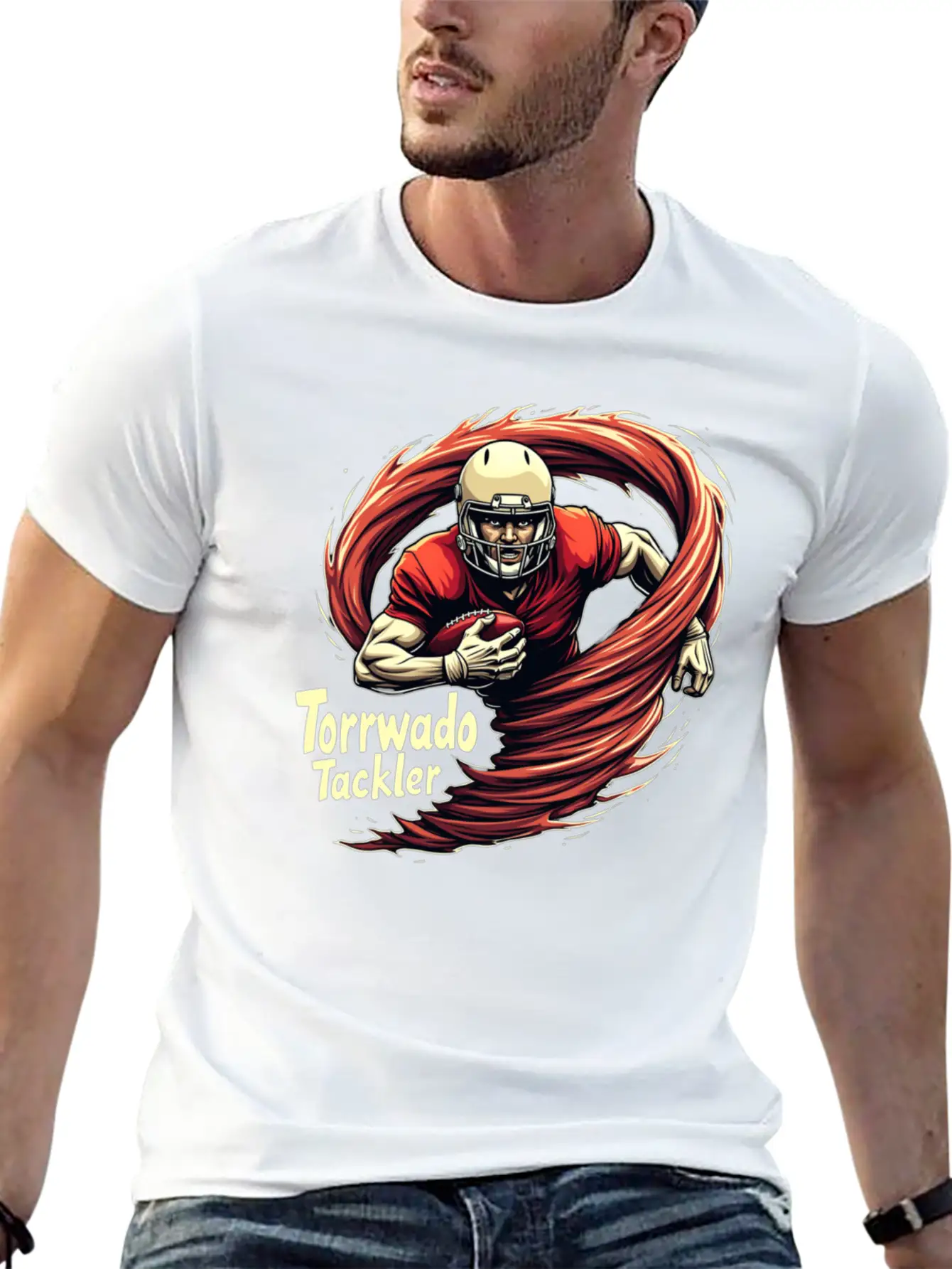 ANGRY RUNS: Tornado Tackler Breathable Graphic T-Shirt – Perfect For Casual Days