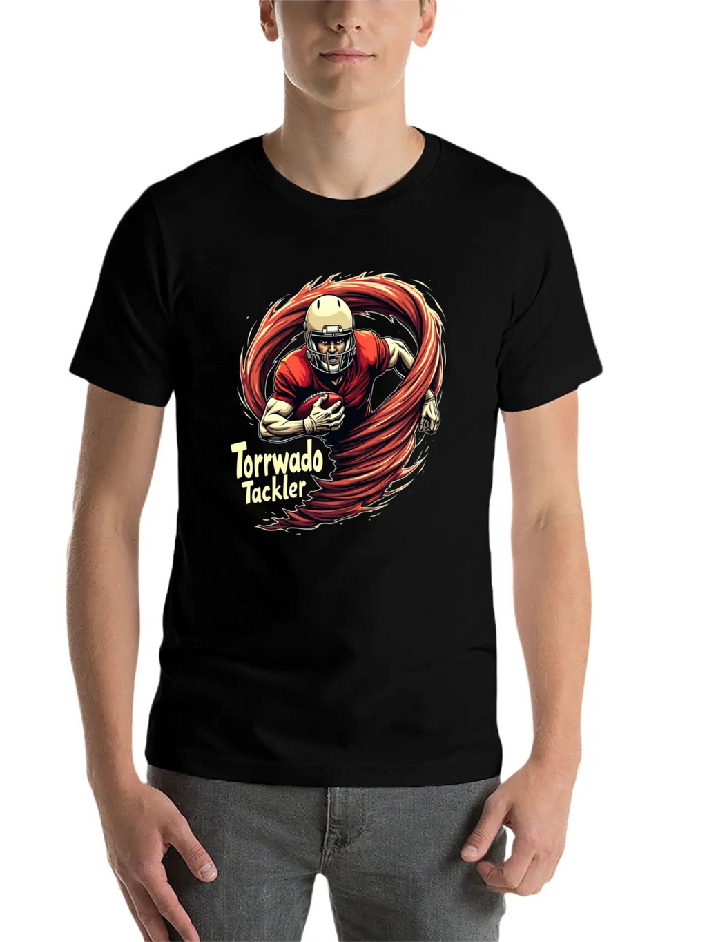 ANGRY RUNS: Tornado Tackler Breathable Graphic T-Shirt – Perfect For Casual Days