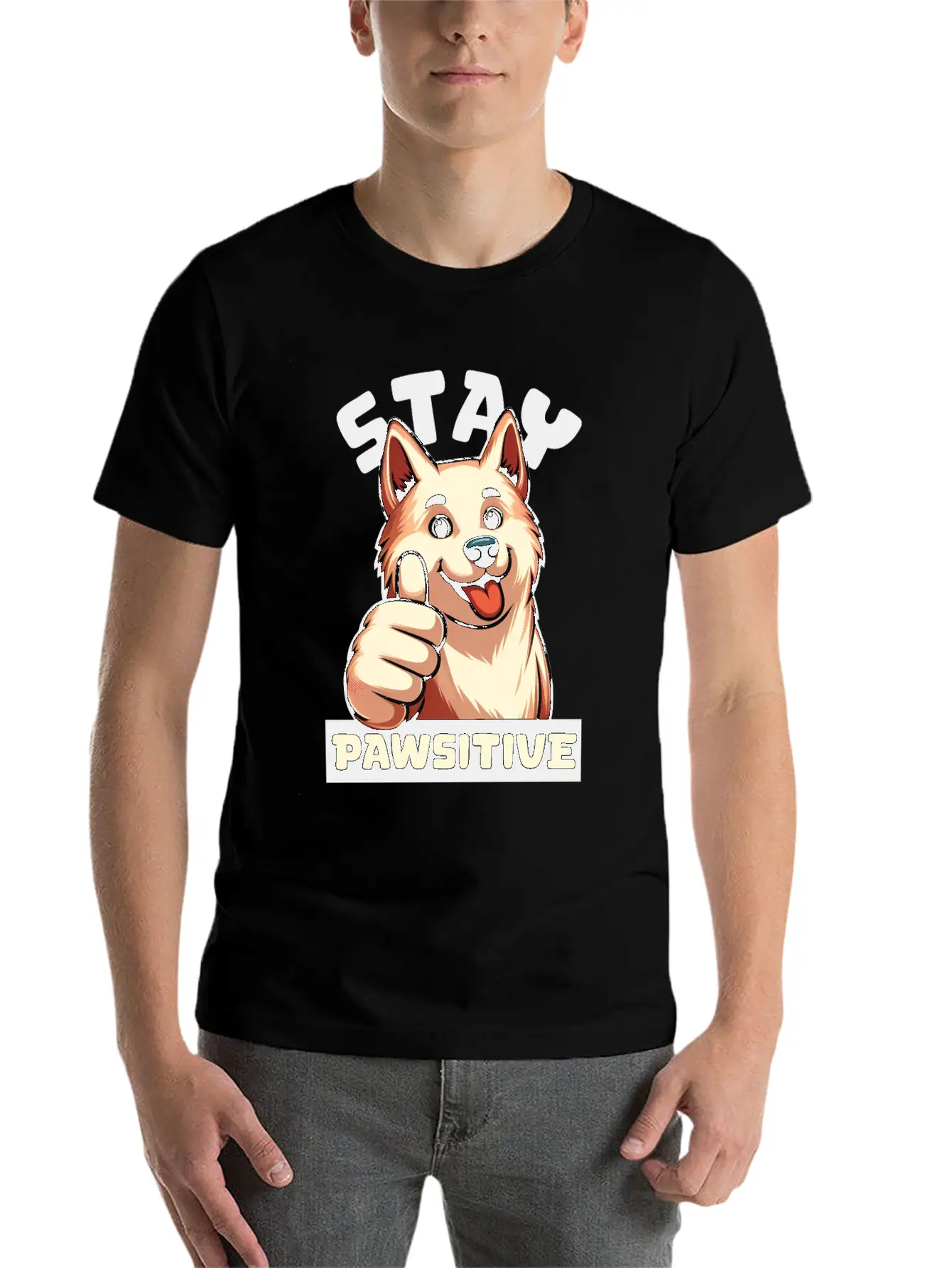 Animal Hospital - Stay Pawsitive Relaxed Everyday Tee – Lightweight And Durable Cotton
