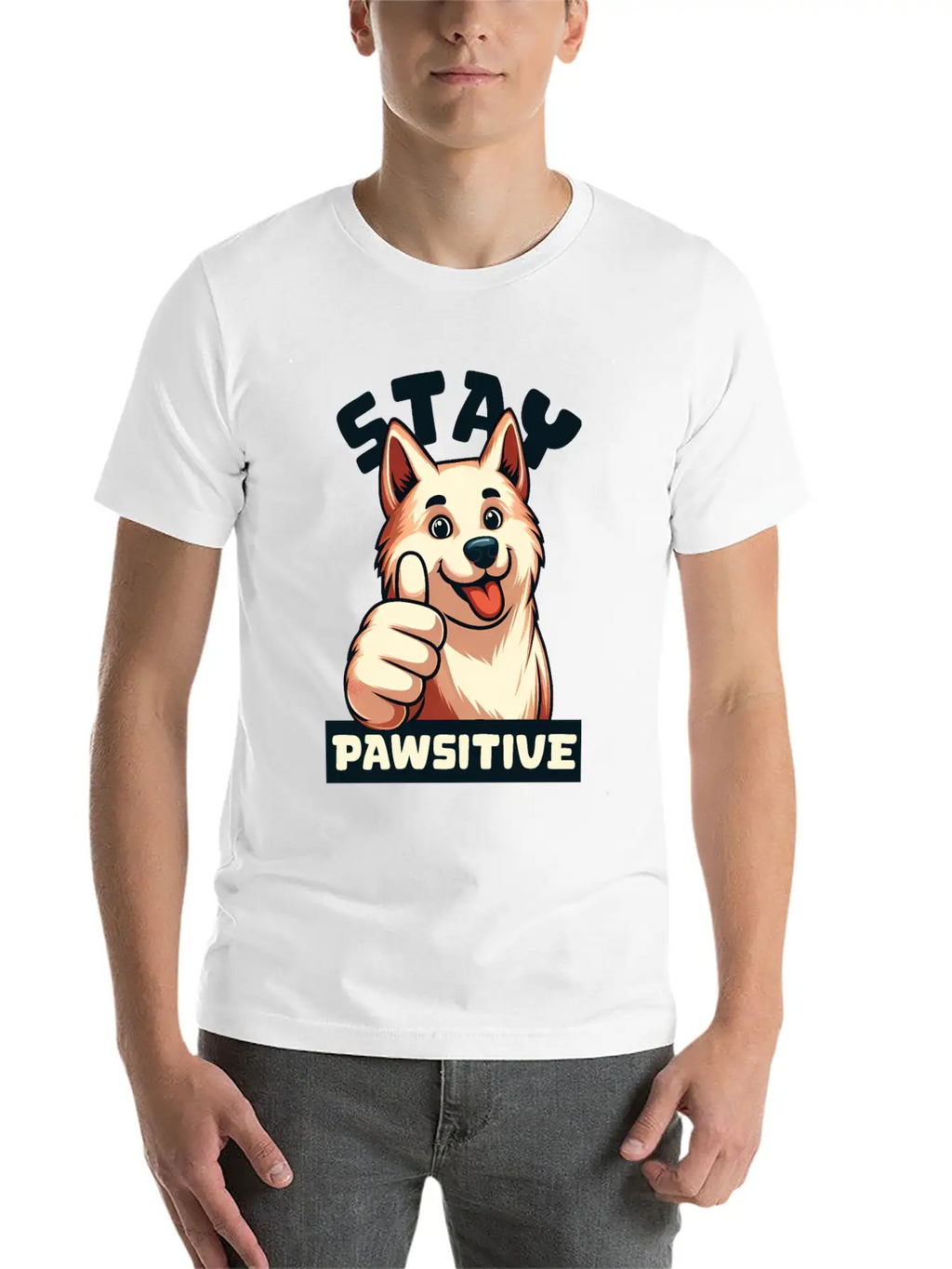 Animal Hospital - Stay Pawsitive Relaxed Everyday Tee – Lightweight And Durable Cotton