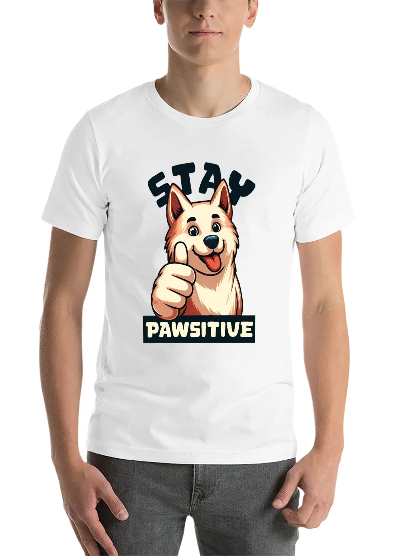 Animal Hospital - Stay Pawsitive Relaxed Everyday Tee – Lightweight And Durable Cotton