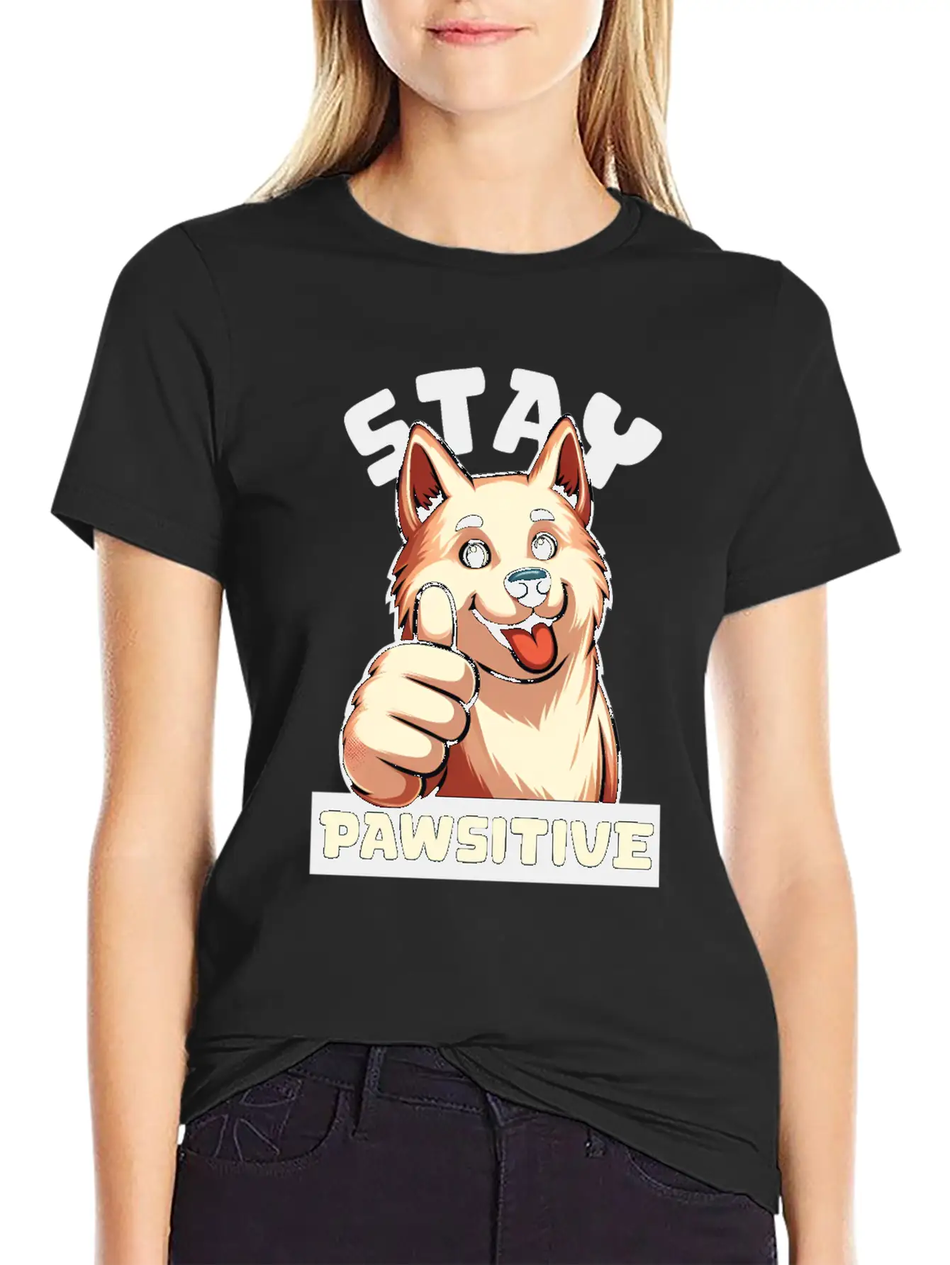 Animal Hospital - Stay Pawsitive Relaxed Everyday Tee – Lightweight And Durable Cotton