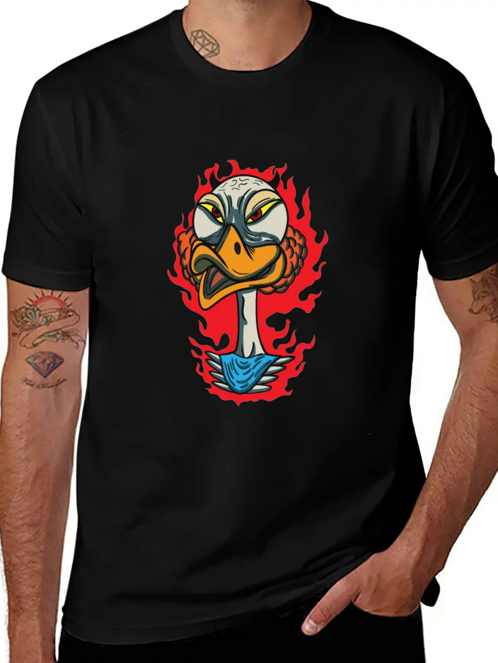 Animals Angry Duck Face Breathable Graphic T-Shirt – Perfect For Casual Days