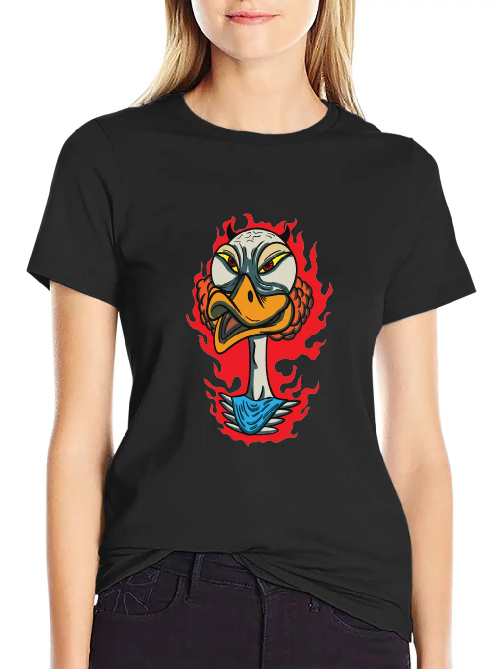 Animals Angry Duck Face Breathable Graphic T-Shirt – Perfect For Casual Days