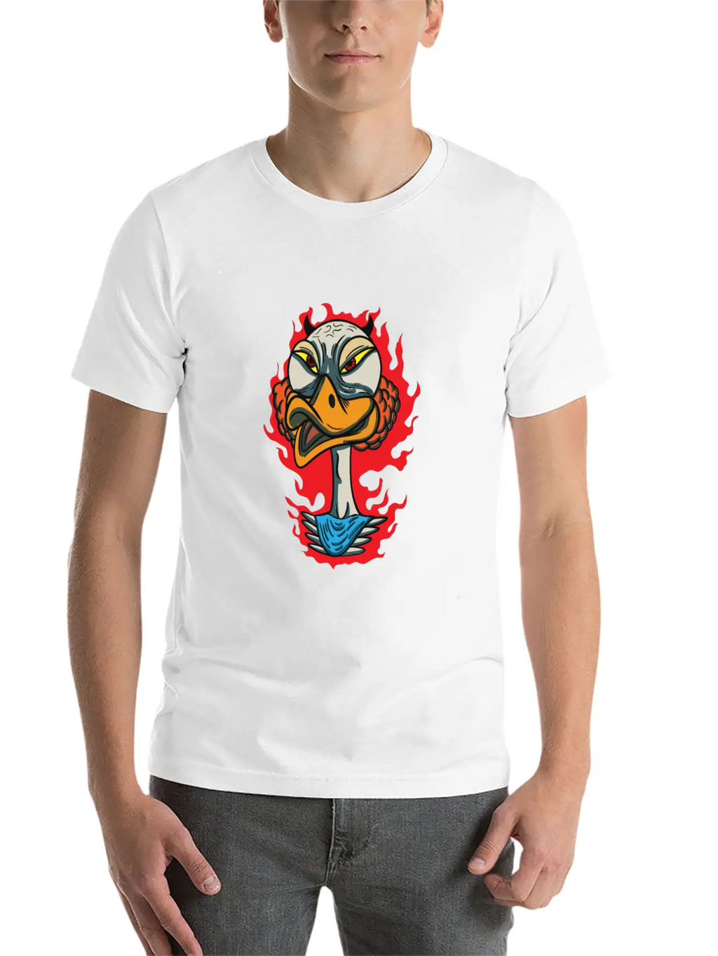 Animals Angry Duck Face Breathable Graphic T-Shirt – Perfect For Casual Days
