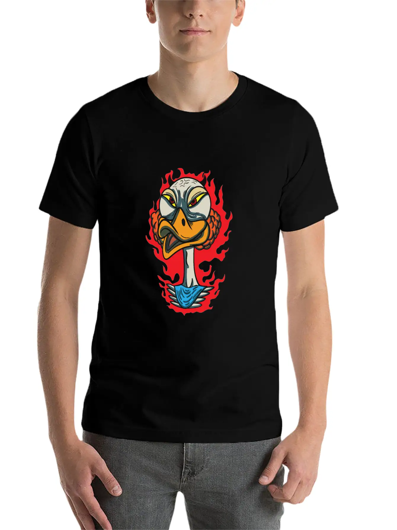 Animals Angry Duck Face Breathable Graphic T-Shirt – Perfect For Casual Days