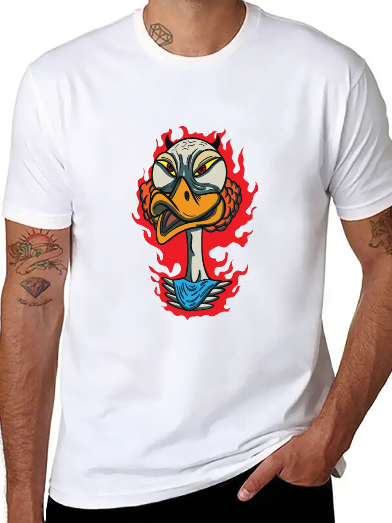 Animals Angry Duck Face Breathable Graphic T-Shirt – Perfect For Casual Days