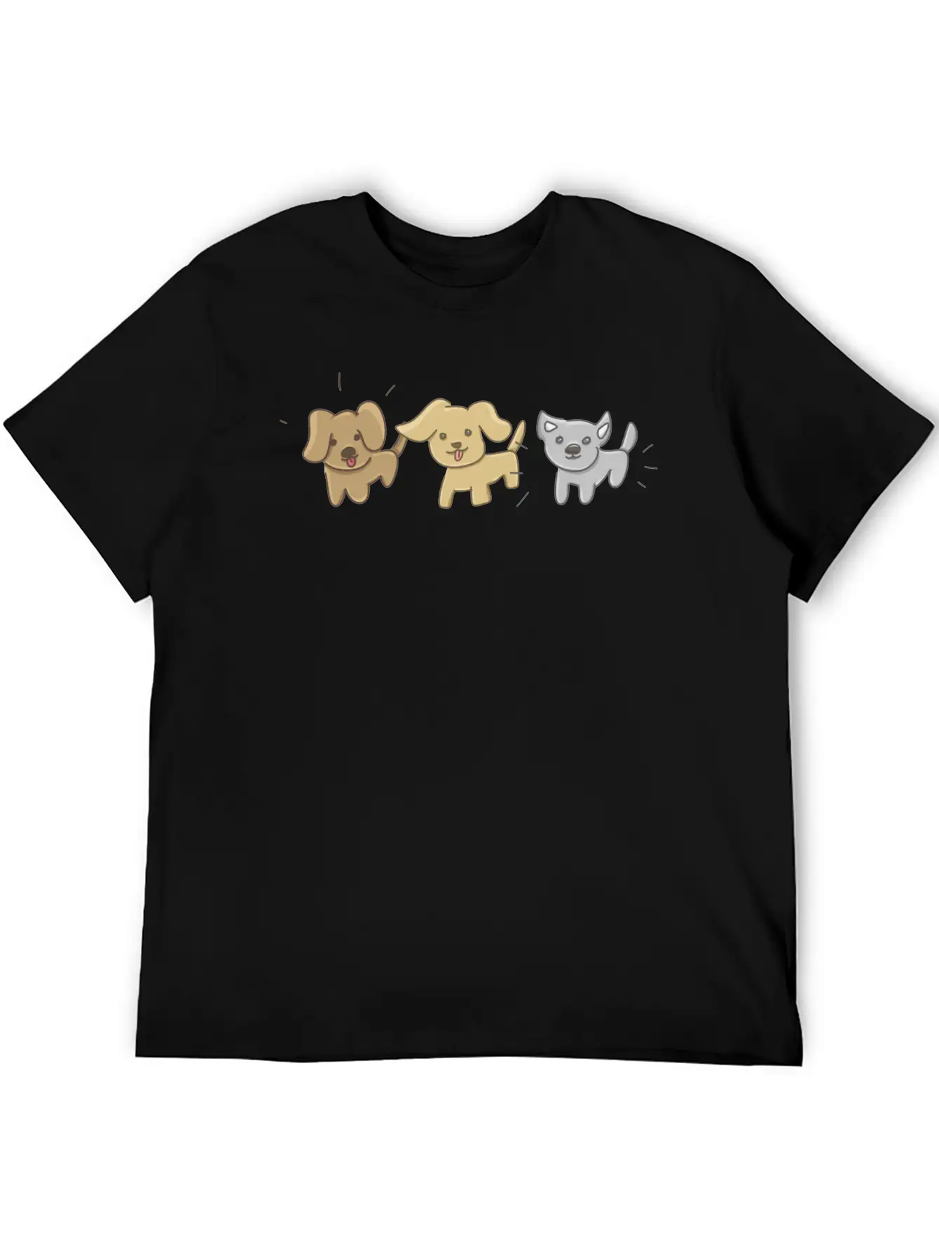 Animals Symbols Three Dogs Dog Relaxed Everyday Tee – Lightweight And Durable Cotton