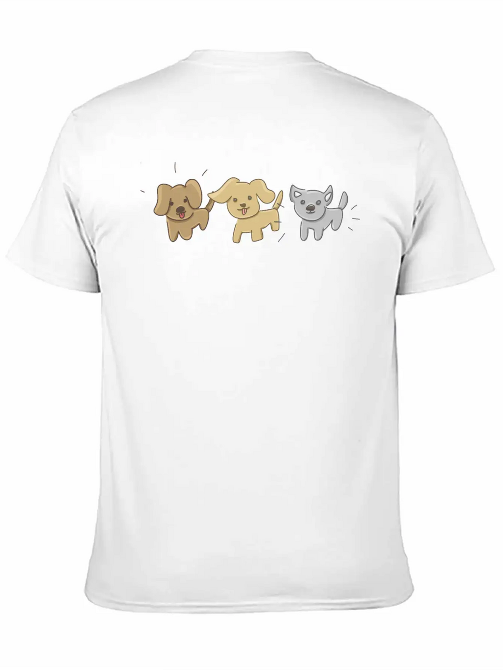 Animals Symbols Three Dogs Dog Relaxed Everyday Tee – Lightweight And Durable Cotton