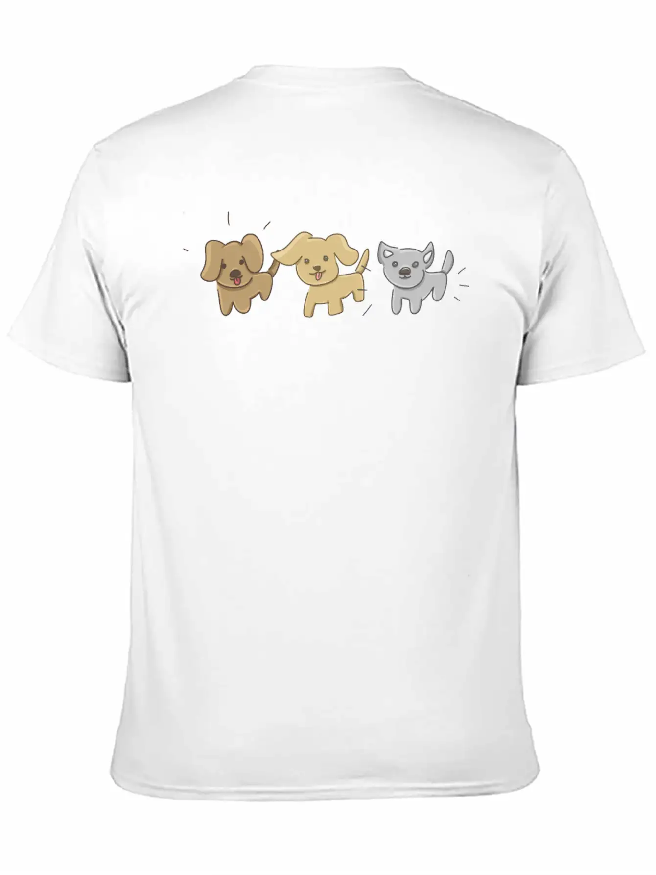 Animals Symbols Three Dogs Dog Relaxed Everyday Tee – Lightweight And Durable Cotton