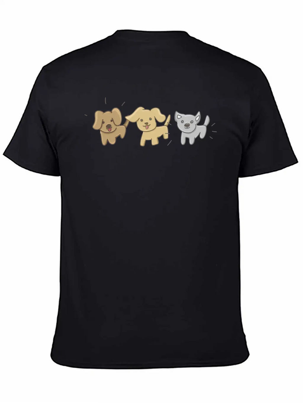 Animals Symbols Three Dogs Dog Relaxed Everyday Tee – Lightweight And Durable Cotton
