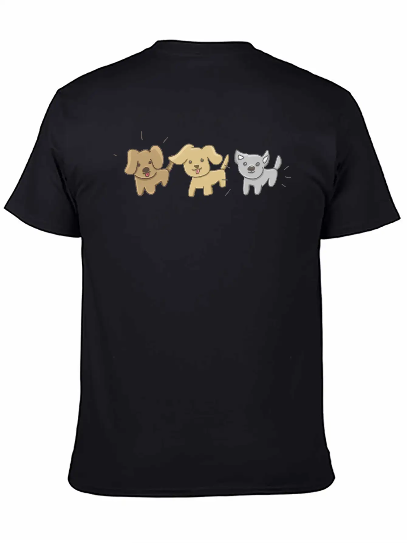 Animals Symbols Three Dogs Dog Relaxed Everyday Tee – Lightweight And Durable Cotton