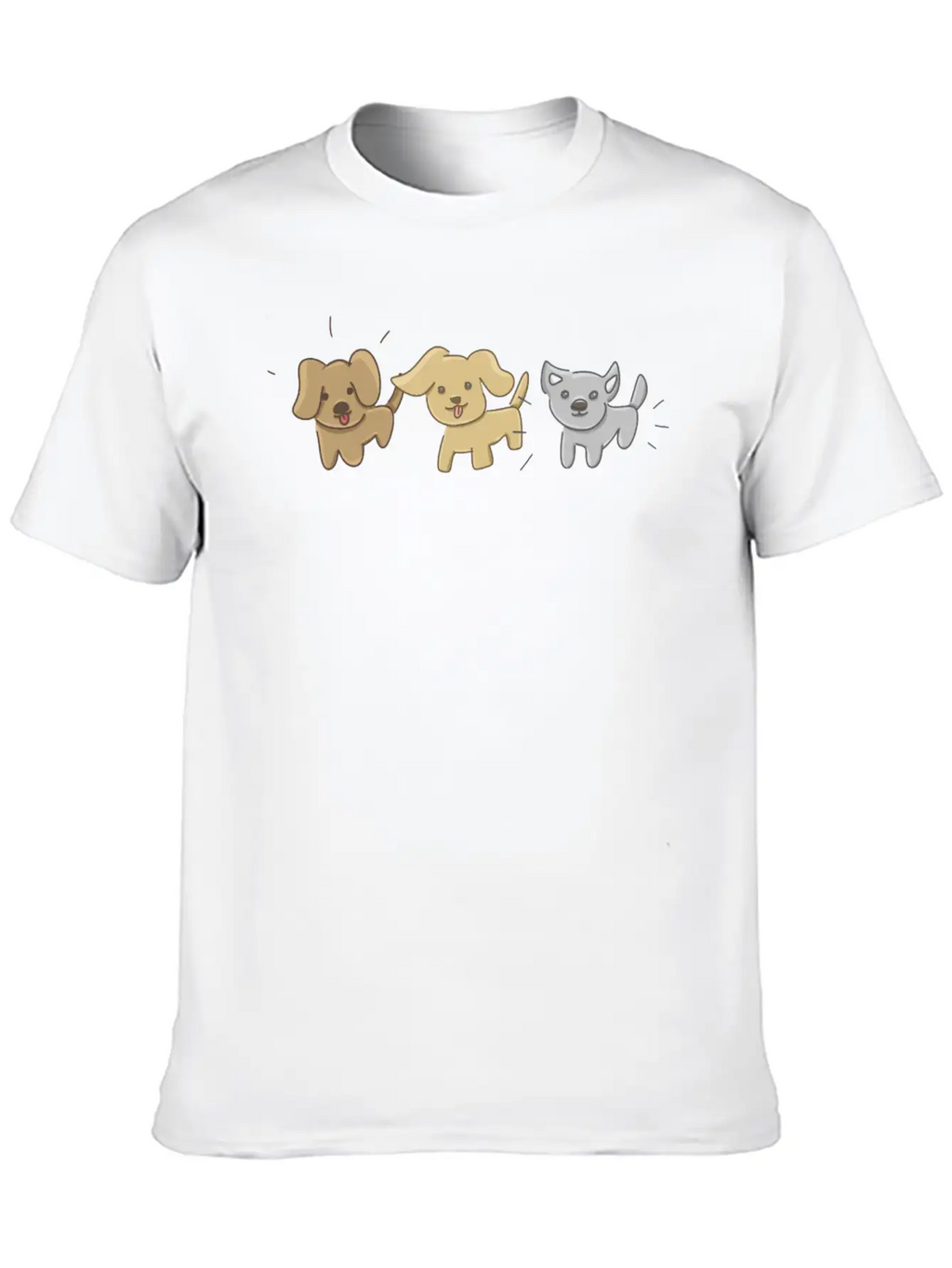 Animals Symbols Three Dogs Dog Relaxed Everyday Tee – Lightweight And Durable Cotton