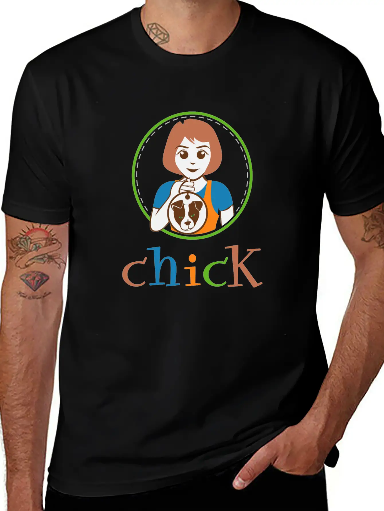 Anime Character Girl With A Dog Tag Classic Cotton Tee – Unisex Comfort For Any Season