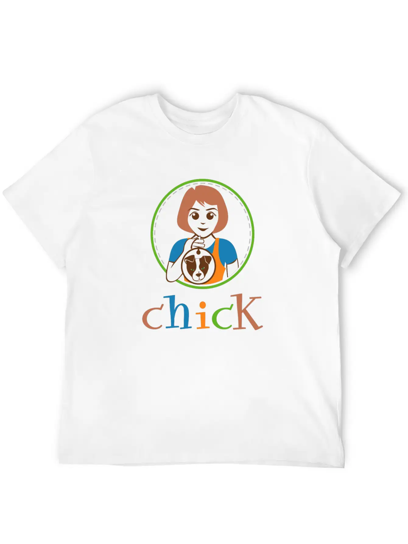 Anime Character Girl With A Dog Tag Classic Cotton Tee – Unisex Comfort For Any Season