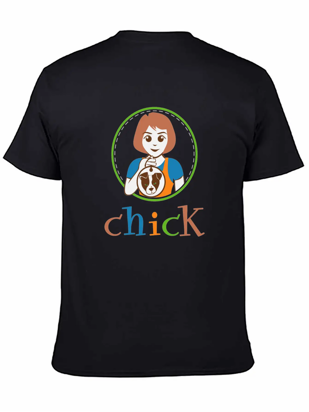 Anime Character Girl With A Dog Tag Classic Cotton Tee – Unisex Comfort For Any Season