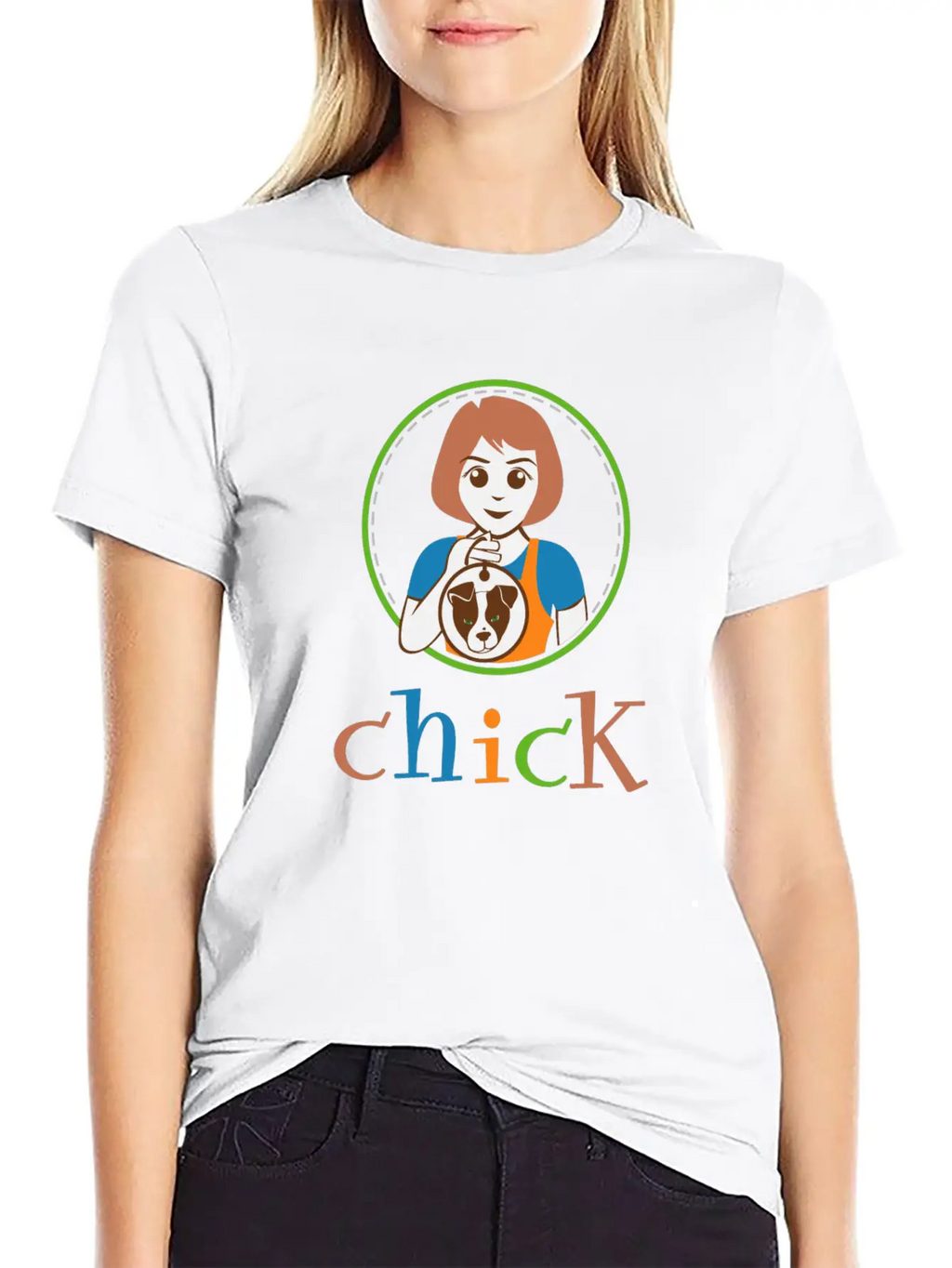 Anime Character Girl With A Dog Tag Classic Cotton Tee – Unisex Comfort For Any Season