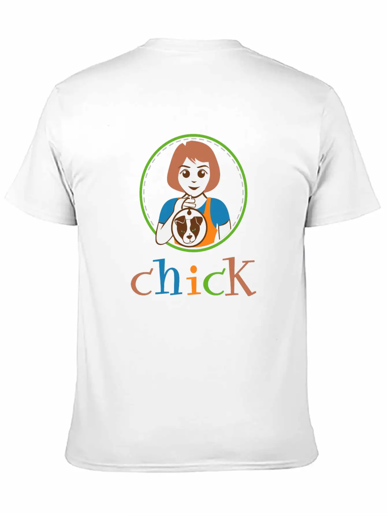 Anime Character Girl With A Dog Tag Classic Cotton Tee – Unisex Comfort For Any Season