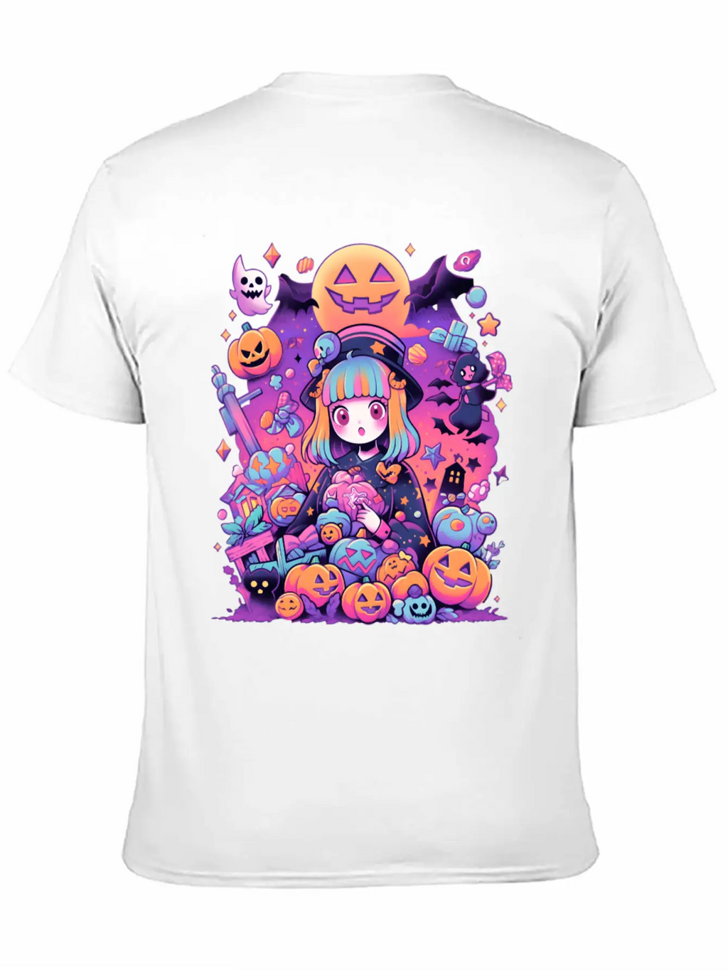 Anime Girl Aesthetic Halloween Unisex Casual T-Shirt – Clean Design For Daily Comfort