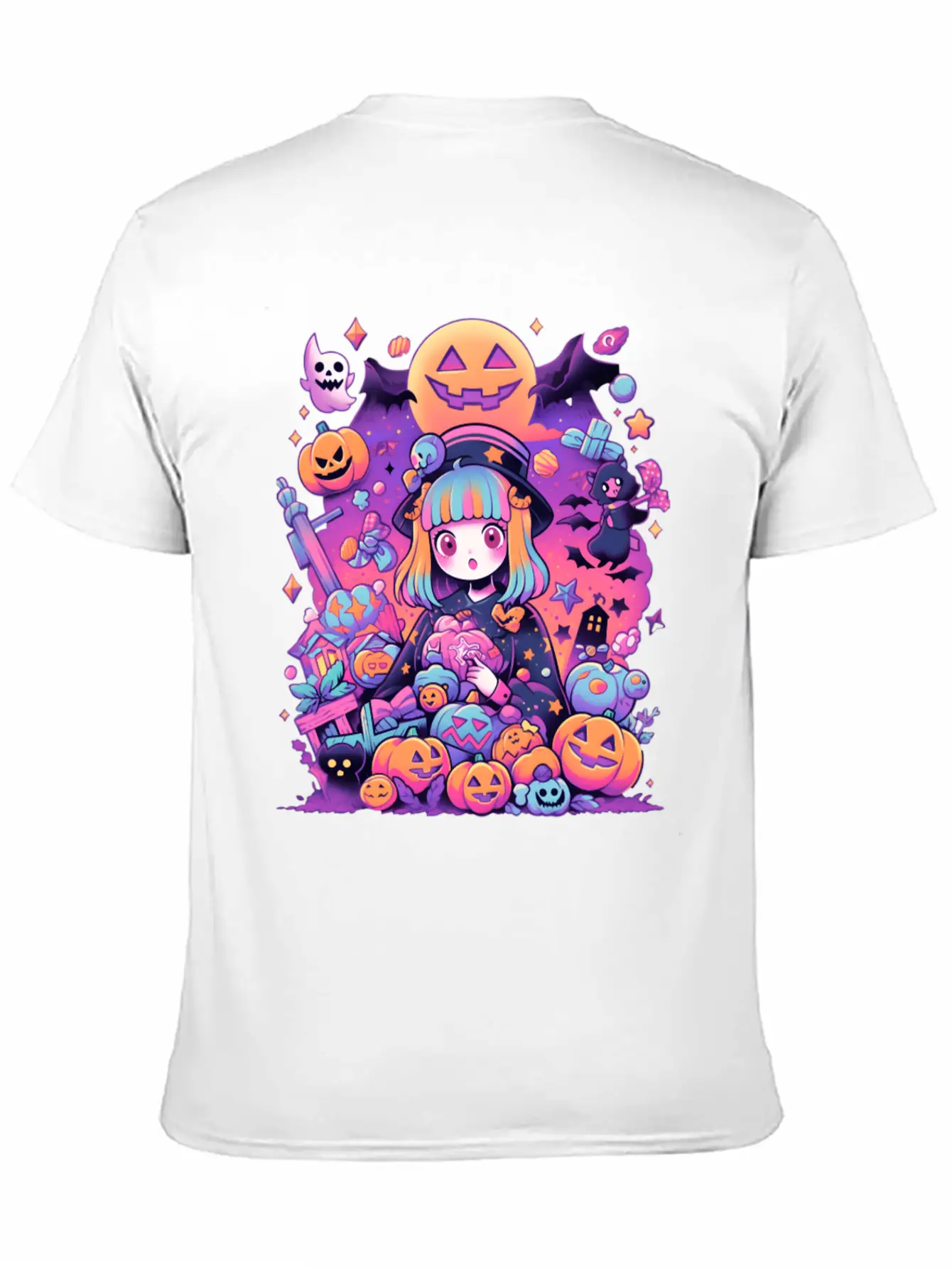 Anime Girl Aesthetic Halloween Unisex Casual T-Shirt – Clean Design For Daily Comfort
