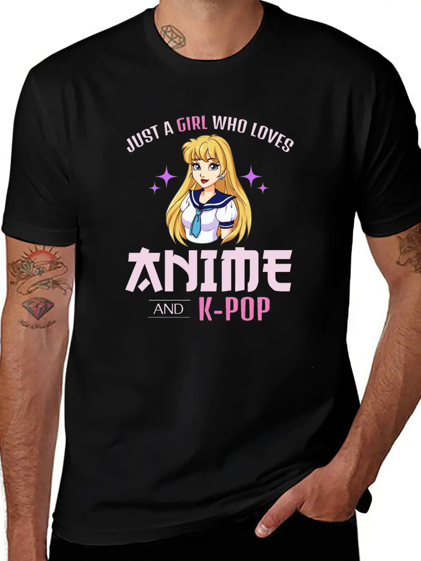 Anime Girl Manga Lover Kawaii K-POP Korean Music Relaxed Everyday Tee – Lightweight And Durable Cotton