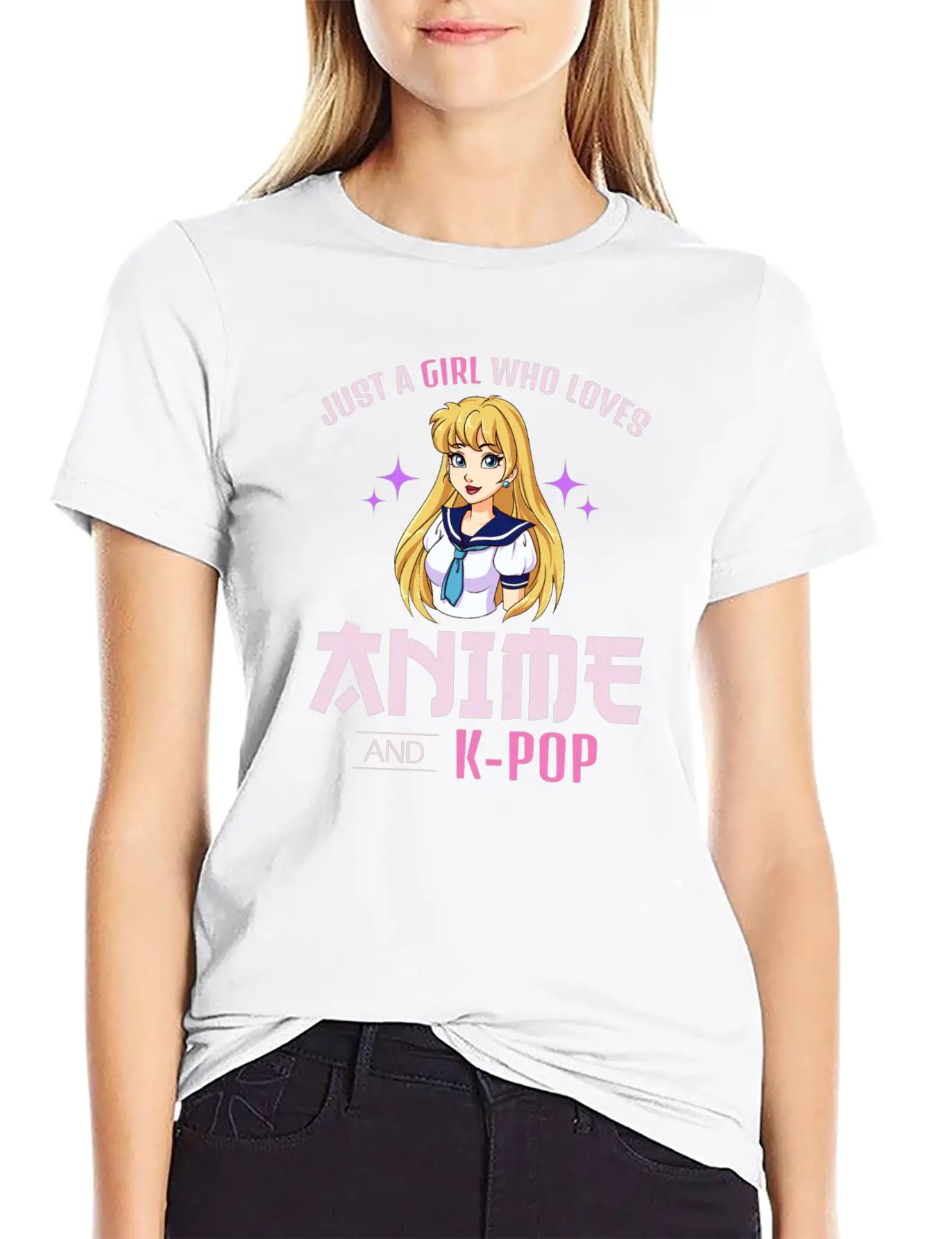 Anime Girl Manga Lover Kawaii K-POP Korean Music Relaxed Everyday Tee – Lightweight And Durable Cotton