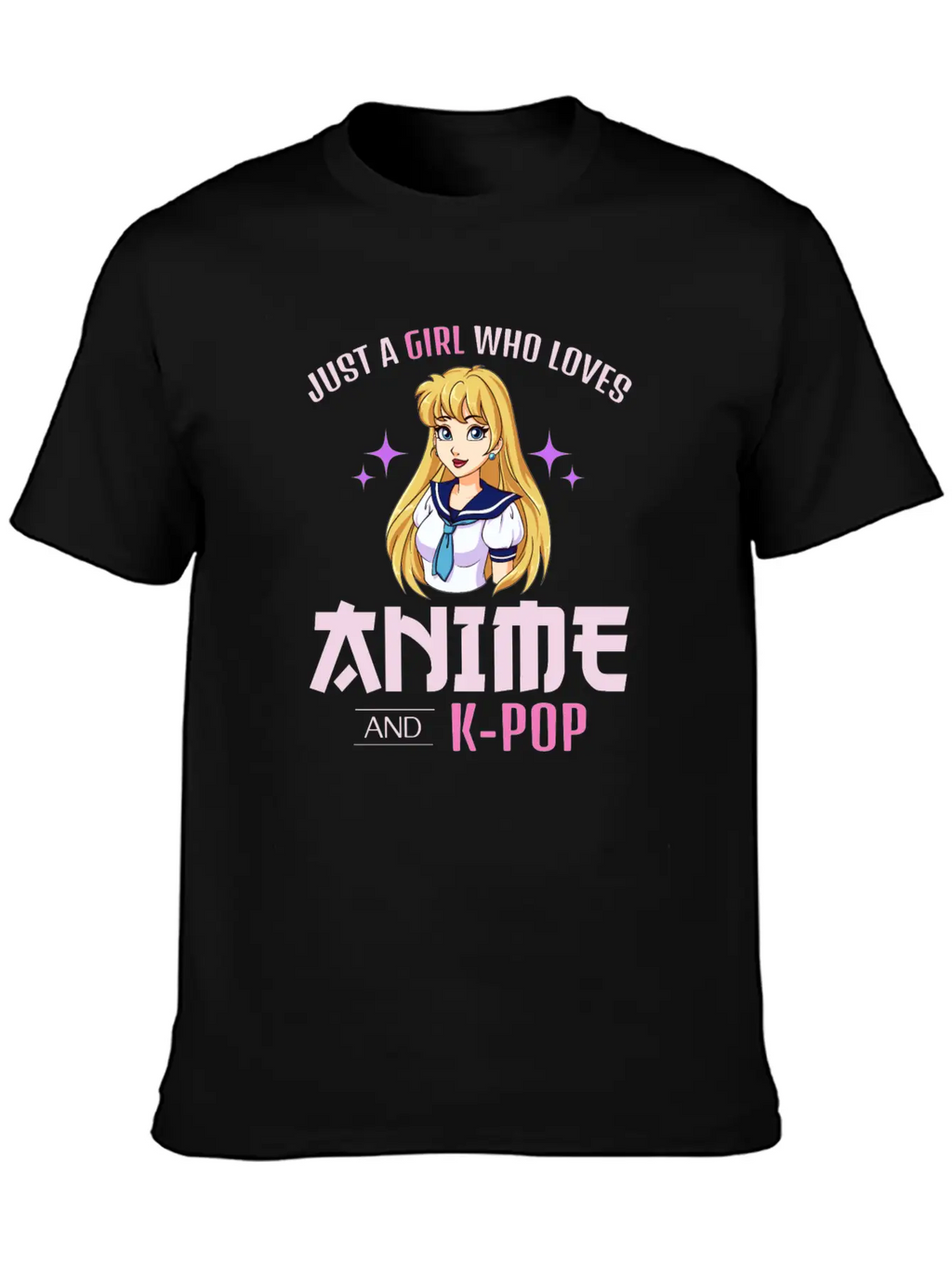 Anime Girl Manga Lover Kawaii K-POP Korean Music Relaxed Everyday Tee – Lightweight And Durable Cotton